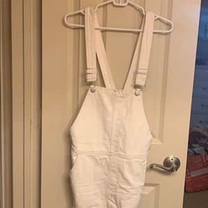 Free People Distressed Overall Dress NWT